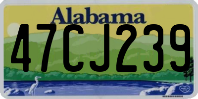 AL license plate 47CJ239
