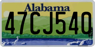 AL license plate 47CJ540