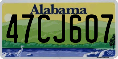 AL license plate 47CJ607