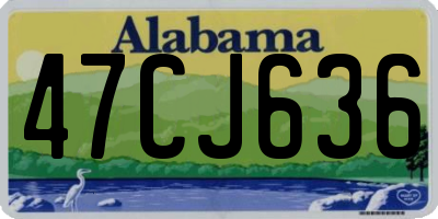 AL license plate 47CJ636