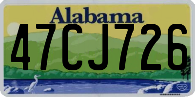 AL license plate 47CJ726