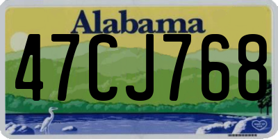 AL license plate 47CJ768