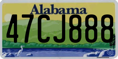 AL license plate 47CJ888