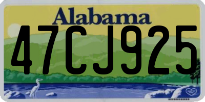 AL license plate 47CJ925