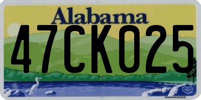 AL license plate 47CK025