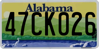 AL license plate 47CK026