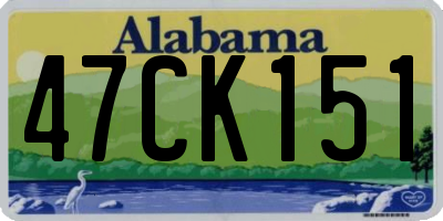 AL license plate 47CK151