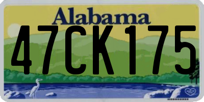AL license plate 47CK175
