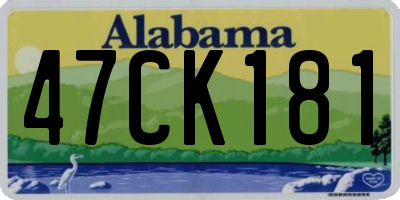 AL license plate 47CK181