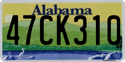 AL license plate 47CK310