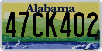 AL license plate 47CK402