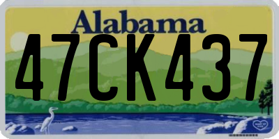 AL license plate 47CK437