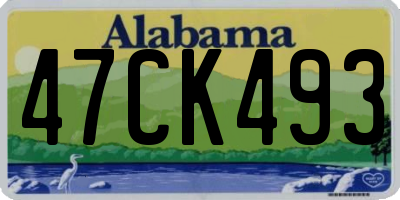AL license plate 47CK493