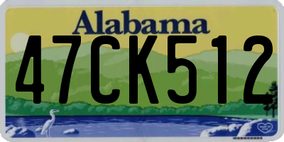AL license plate 47CK512