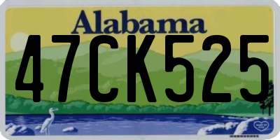 AL license plate 47CK525