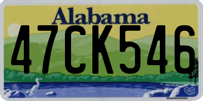 AL license plate 47CK546