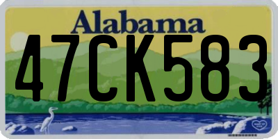 AL license plate 47CK583