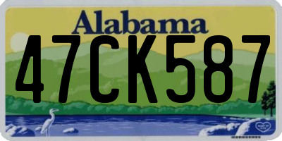 AL license plate 47CK587