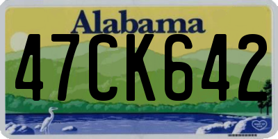AL license plate 47CK642