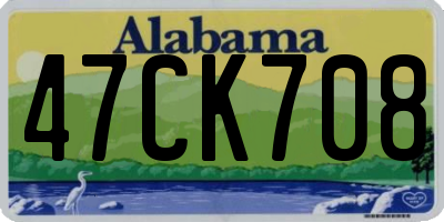AL license plate 47CK708