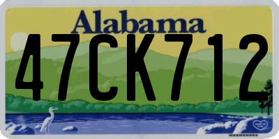 AL license plate 47CK712
