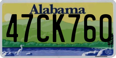 AL license plate 47CK760