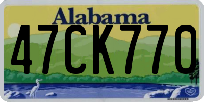 AL license plate 47CK770