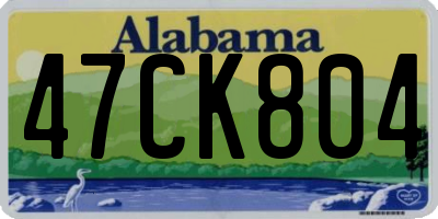 AL license plate 47CK804