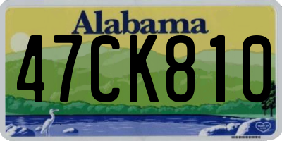 AL license plate 47CK810