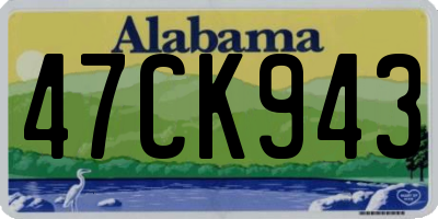 AL license plate 47CK943