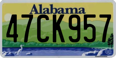 AL license plate 47CK957