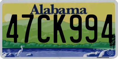 AL license plate 47CK994