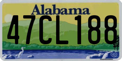AL license plate 47CL188