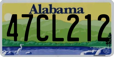 AL license plate 47CL212