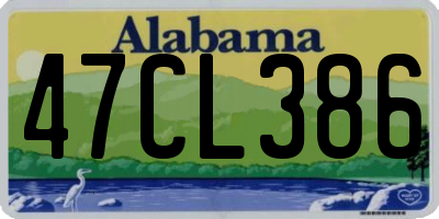 AL license plate 47CL386