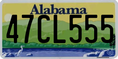 AL license plate 47CL555
