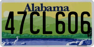 AL license plate 47CL606