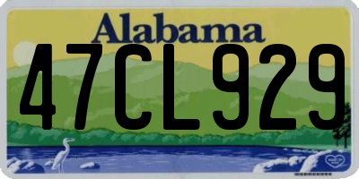 AL license plate 47CL929