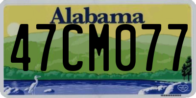 AL license plate 47CM077
