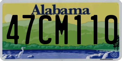 AL license plate 47CM110