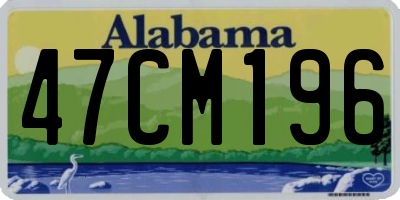 AL license plate 47CM196