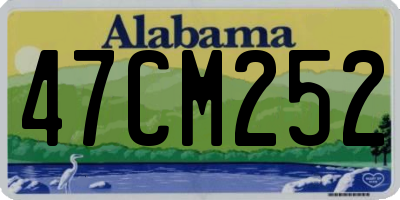 AL license plate 47CM252