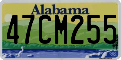 AL license plate 47CM255