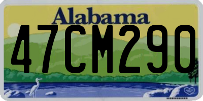 AL license plate 47CM290