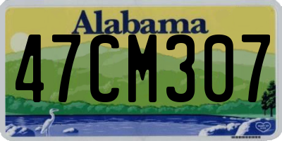 AL license plate 47CM307