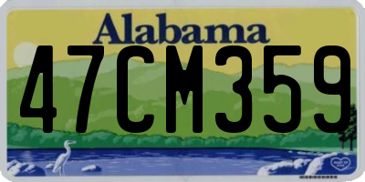 AL license plate 47CM359