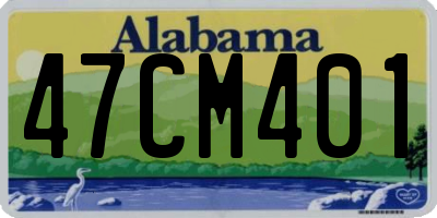 AL license plate 47CM401