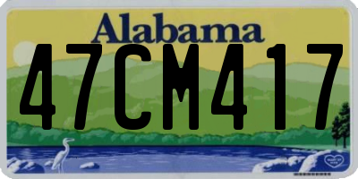AL license plate 47CM417