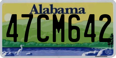 AL license plate 47CM642