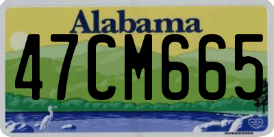 AL license plate 47CM665